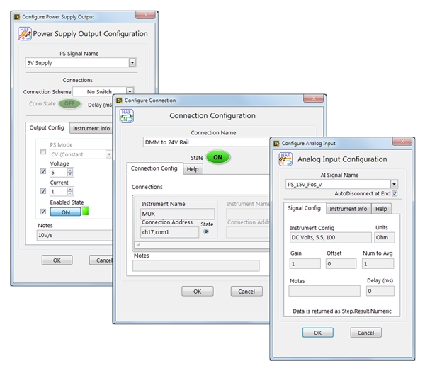 Hardware Access Framework – Step Configuration Dialogs