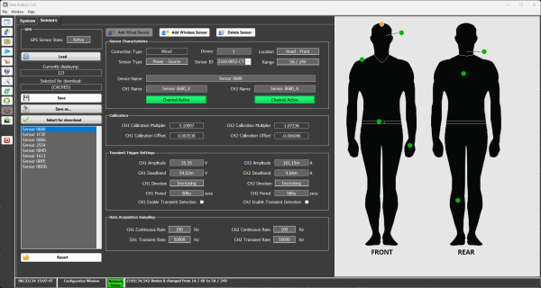 Sensor and Acquisition Configuration